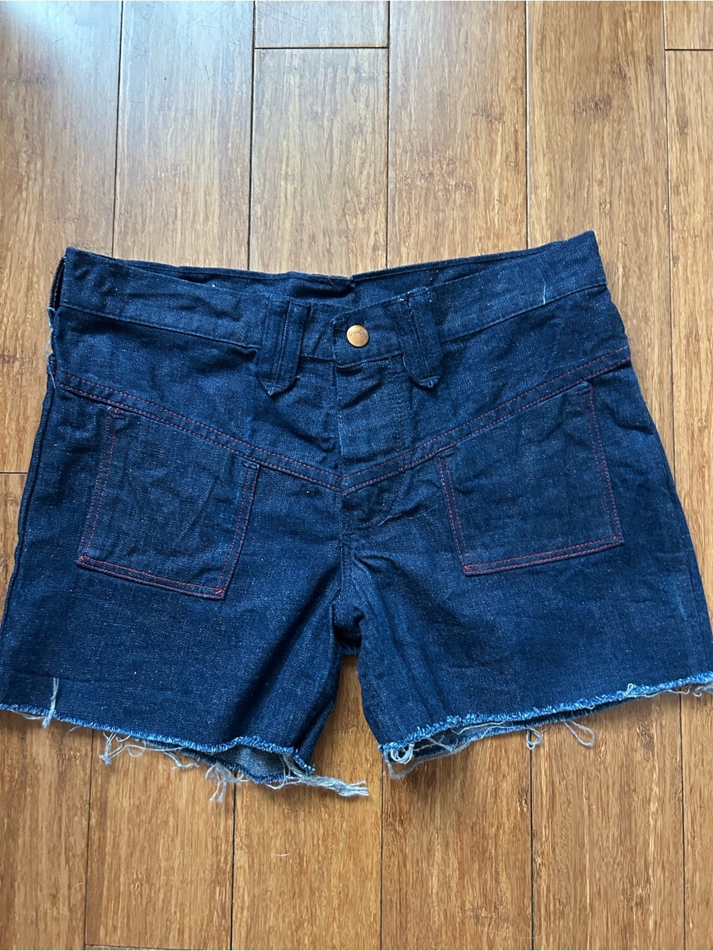 Wrangler Dark Blue Denim Cutoff Shorts